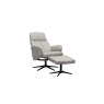 G Plan Nysted Manual Recliner Chair & Stool Set in Leather