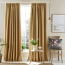 Laura Ashley Stephanie Pencil Pleat Blackout Curtains - Pale Gold