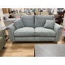 Parker Knoll Parker Knoll Rowan Large 2 Seater Sofa in Mamas Sky Fabric With Vintage Oak Tapered Legs