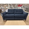G Plan G Plan Hatton 3 Seater Sofa in Girona Midnight Fabric With Walnut Wood
