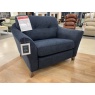 G Plan G Plan Hatton Snuggler Chair in Girona Midnight Fabric With Walnut Wood