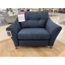 G Plan G Plan Hatton Snuggler Chair in Girona Midnight Fabric With Walnut Wood