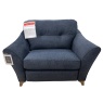 G Plan G Plan Hatton Snuggler Chair in Girona Midnight Fabric With Walnut Wood
