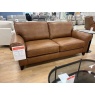 The Lounge Co The Lounge Co Penelope 3 Seater Sofa in Dallas Tan Leather With Vintage Oak Tapered Legs