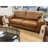 The Lounge Co The Lounge Co Penelope 3 Seater Sofa in Dallas Tan Leather With Vintage Oak Tapered Legs