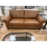 The Lounge Co The Lounge Co Penelope 3 Seater Sofa in Dallas Tan Leather With Vintage Oak Tapered Legs