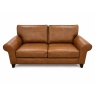 The Lounge Co The Lounge Co Penelope 3 Seater Sofa in Dallas Tan Leather With Vintage Oak Tapered Legs