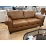 The Lounge Co The Lounge Co Penelope 3 Seater Sofa in Dallas Tan Leather With Vintage Oak Tapered Legs