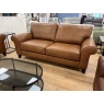 The Lounge Co The Lounge Co Penelope 3 Seater Sofa in Dallas Tan Leather With Vintage Oak Tapered Legs