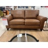 The Lounge Co The Lounge Co Penelope 2.5 Seater Sofa in Dallas Tan Leather With Vintage Oak Tapered Legs