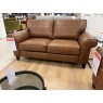 The Lounge Co The Lounge Co Penelope 2.5 Seater Sofa in Dallas Tan Leather With Vintage Oak Tapered Legs