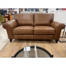 The Lounge Co The Lounge Co Penelope 2.5 Seater Sofa in Dallas Tan Leather With Vintage Oak Tapered Legs