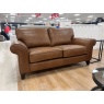The Lounge Co The Lounge Co Penelope 2.5 Seater Sofa in Dallas Tan Leather With Vintage Oak Tapered Legs
