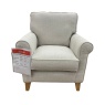 Alstons Alstons Paulina Chair in Linen Herringbone Fabric With Light Feet