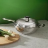 Robert Welch 316 Series Cookware Lidded Wok 28cm