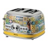 Ariete AR1561 4 Slice Positano Design Toaster - Yellow & Blue
