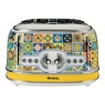 Ariete AR1561 4 Slice Positano Design Toaster - Yellow & Blue