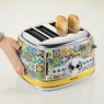 Ariete AR1561 4 Slice Positano Design Toaster - Yellow & Blue