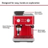 KitchenAid 5KES6551BCA Semi Automatic Espresso Machine With Burr Grinder - Candy Apple