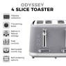 Tower T20071GBF Odyssey 4 Slice Toaster - Grey