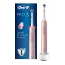 Oral B Pro 3000 Toothbrush Flora Design With Travel Case - Pink