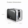 Swan ST19031GRP Solace 2 Slice Toaster - Graphite