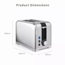 Swan ST19031SS Solace 2 Slice Toaster - Stainless Steel