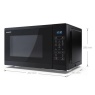Sharp YC-MS252AU-B 900W Microwave Oven 25L - Black
