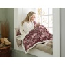Deyongs Woodland Folk Heated Throw 140x180cm - Wine