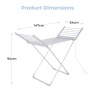 Tower T25003 Heated Winged Airer with Cover - Silver