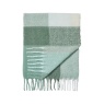 Catherine Lansfield Faux Mohair Check Throw 130x170cm - Green