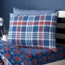 Catherine Lansfield Stars & Check Duvet Set - Blue & Red