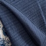 Catherine Lansfield Velvet Pinsonic Bedspread 220x220cm - Navy