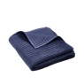 Catherine Lansfield Velvet Pinsonic Bedspread 220x220cm - Navy