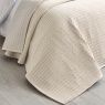 Catherine Lansfield Velvet Pinsonic Bedspread 220x220cm - Natural