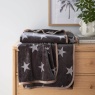 Helena Springfield Star Fleece Throw 140x180cm - Charcoal/Linen