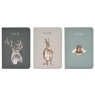 Meg Hawkins 3 Pack of A6 Note Books Assorted Stag Hare & Bee