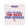 Top Gun White Coaster Feel The Need