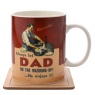 Civil Defence Dad's Daily Beverage Mug & Coaster Set