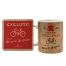 Civil Defence Bicycle Brigade Mug & Coaster Set