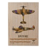 RAF Wood Effect A3 Wall Plaque Spitfire