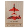 RAF Wood Effect A3 Wall Plaque Red Arrows