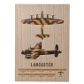 RAF Wood Effect A3 Wall Plaque Lancaster Bomber