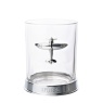 RAF Glass & Metal Whiskey Tumbler Spitfire