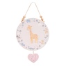 Petit Cheri Giraffe Round Plaque - Baby Girl