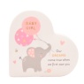 Hello Baby Ceramic Mantel Heart - Baby Girl