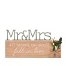 Love Story Mr & Mrs Mantel Plaque Fell In Love
