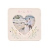 Love Story Ceramic Photo Frame 4 X 4 - Mr & Mrs