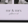 Amore Black Multi Aperture Photo Frame - Mr & Mrs