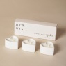 Amore Set Of 3 Heart Candles - Mr & Mrs